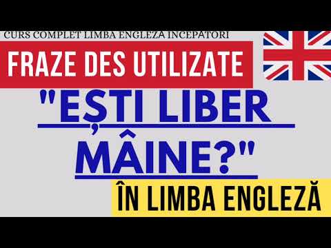 🇬🇧 "EȘTI LIBER MÂINE?" ÎN LIMBA ENGLEZĂ/FRAZE DES UTILIZATE #engleza #invataengleza