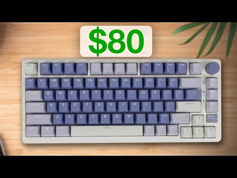 RK ROYAL KLUDGE M75 Mechanical Keyboard with OLED Smart Display and Volume Knob, 2.4G/USB-C/BT Gasket Mounted 75% Layout Wireless Gaming Keyboard with 81 Keys, RGB Backlit Hot-Swappable Brown Switch video review thumbnail