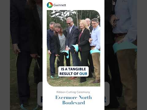 Gwinnett County and the Evermore CID cuts ribbon on Evermore North Boulevard