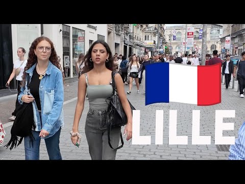 🇫🇷Lille, FRANCE Walking Tour 4K.  Lille City Walk 4K