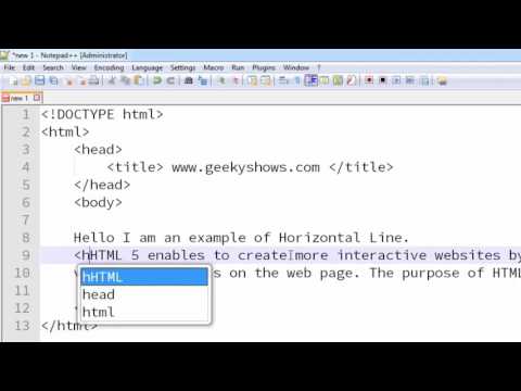 19 Horizontal Rule or Horizontal Line using hr Tag in HTML Hindi