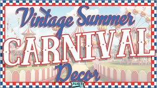 SUMMER DECOR DIY from Thrifted Curtains ~ Fun Carnival Theme ~ Last Thing Thrifted