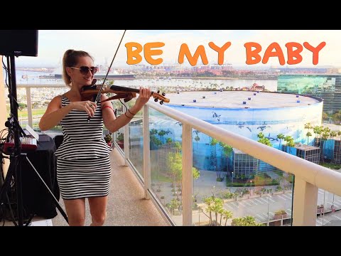 Marta Z Electric Violin Sunset Balcony Performance during quarantine - Be My Baby (The Ronettes)