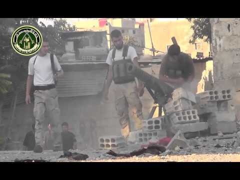 استهداف لواء البراء بقذائف الهاون تجمعات قوات النظام في حي جوبر في مدينة دمشق