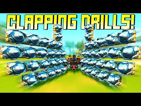 Over-Engineering Impractical Weapons: Clapping Drill Hands! - Scrap Mechanic Gameplay