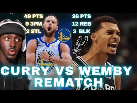 CURRY VS WEMBY WILD GAME.. Warriors Vs Spurs Highlights Reaction