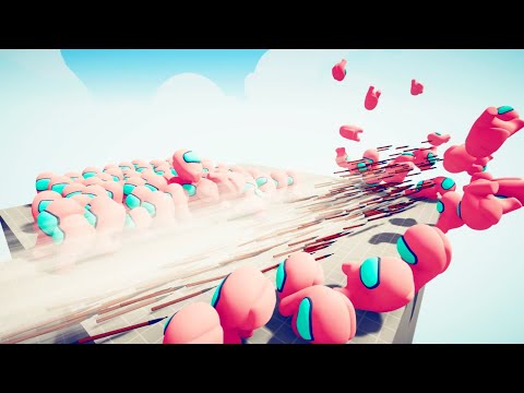 100x Among Us Units vs Gods - Totally Accurate Battle Simulator TABS