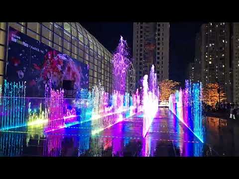 沙田新城市廣場Sky Gardan音樂噴泉表演 14/1/2026 場次1900 (左側視覺)