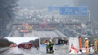 preview picture of video 'Schwerer LKW-Unfall auf der A1 bei Bargteheide (27.01.2013)'