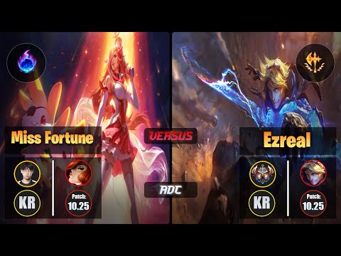 Zenit MISS FORTUNE (ADC) [Arcane Comet] VS EZREAL - Challenger KR Patch 10.25