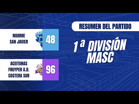 Resumen 1ª División Masc. Marme San Javier - Aceitunas Fruyper A.D. Costera Sur