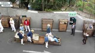 preview picture of video 'Toboggan, Monte, Funchal, Madeira, Portugal, Africa'