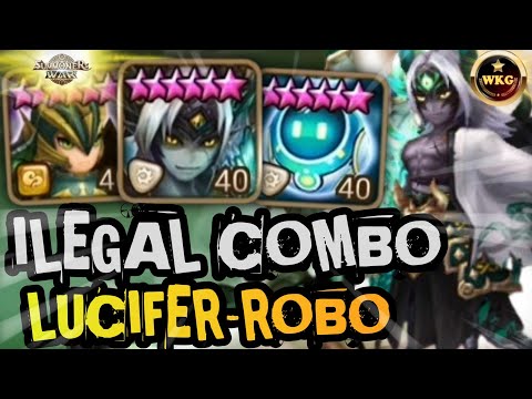 WTF 3 SEC LUCIFER COMBO with LIGHT ROBO IN RTA SUMMONERS WAR