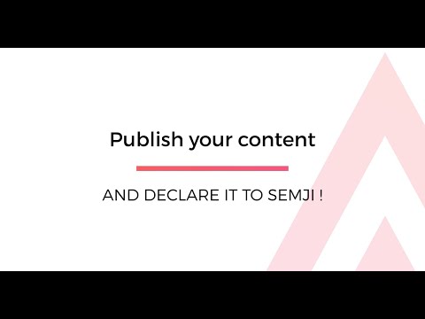 Publish your content (in your CMS and in Semji)