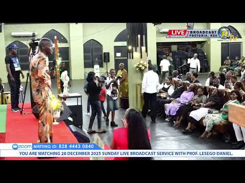 28 DECEMBER 2025 SUNDAY LIVE BROADCAST SERVICE WITH PROF. LESEGO DANIEL PART 1