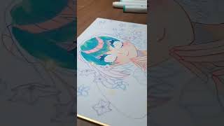 羽衣ララちゃん描いてみた#イラストメイキング #プリキュア