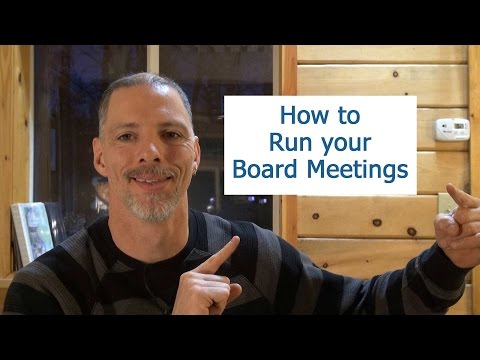 How to Run a Board Meeting