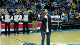 Kevon Edmonds - National Anthem - Lakers vs Hornets - 03/29/10