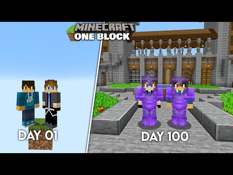 We Survived 100 Days On One Block In Minecraft (HINDI)