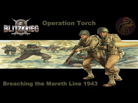 Blitzkrieg Gameplay - Operation Torch, breaching the Mareth line 1943 - [USA vs Germany]