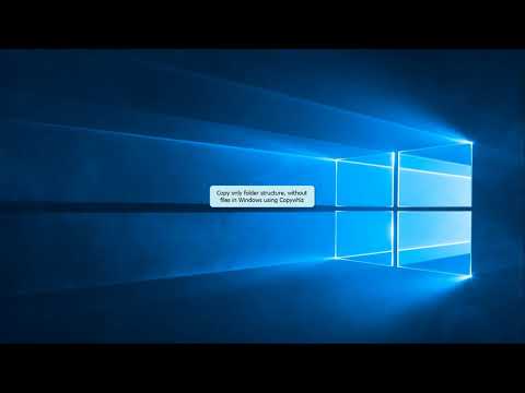 Copy only folder structure without files in Windows using Copywhiz