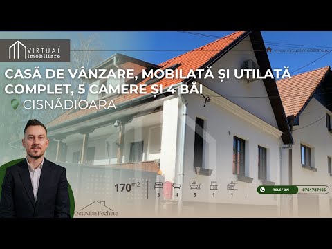 Casa de vanzare in Sibiu Cisnadioar, mobilata si utilata complet, 5 camere si 4 bai