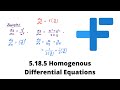 5 18 5 Homogenous Differential Equations IB Math AA Mr Flynn IB
