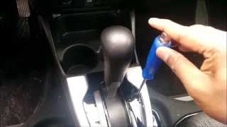 Releasing Shift Lever Lock on 2015 Honda Fit (How to Video)