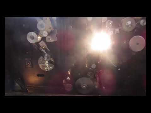 A Gebescope GBL516 projector converted from 16mm to 17.5mm sound film