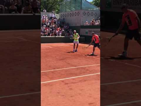 RAFAEL NADAL PRACTICE BEFORE FINALE ROLAND GARROS 2017 (10/06/17) #1