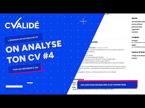 On analyse ton CV en live #4