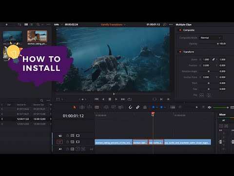How to install & use our DaVinci Resolve Transitions | Vamify
