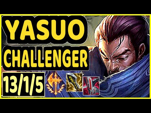XKENZUKE (YASUO) - 13/1/5 KDA CHALLENGER GAMEPLAY - EUW