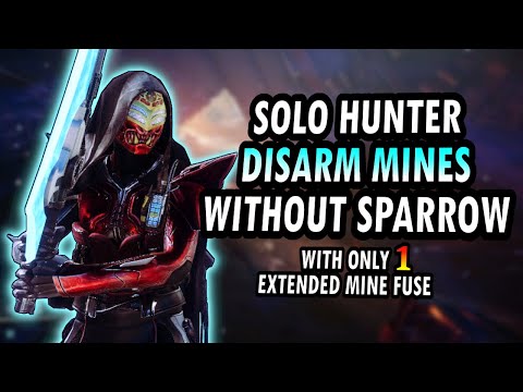 SOLO Hunter Disarm The Mine With 1 Mine Extender ONLY | Destiny 2 - Grasp Of Avarice