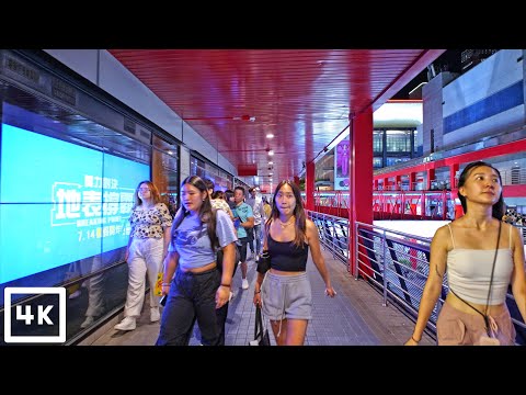 Verão de 2023, Passarela da Prefeitura de Taipei (distrito de Xinyi) | Taiwan 4K