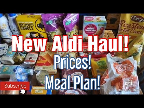 , title : 'New Aldi Grocery Haul with Prices and Meal Plan! Recipe Links!'