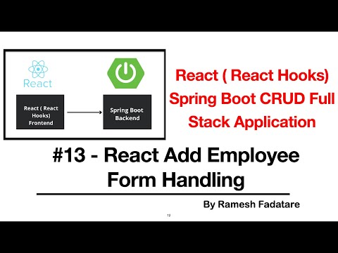 React Hooks Spring Boot CRUD Full Stack App 13 React Add Employee Form Handling