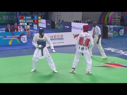 Final M 63kg Zhao ShuaiCHN vs M  HosseiniIRAN 2017 World Taekwondo Championships Muju