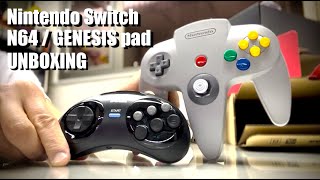 Nintendo Switch - N64 / GENESIS controller UNBOXING