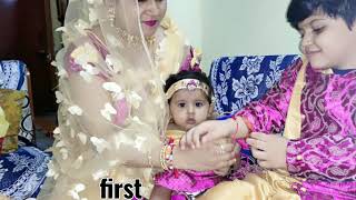 first rakhi celebration 6month sister for his brother