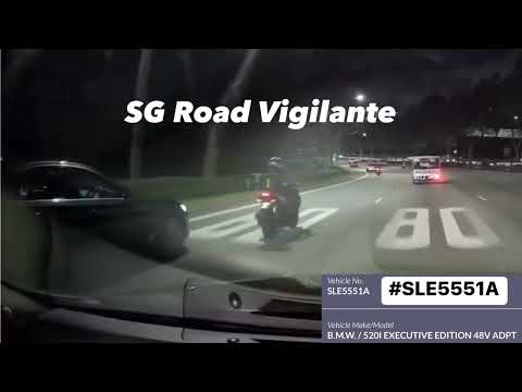 3jan2023 Mount Pleasant Road towards PIE #SLE5551A bmw 520 Driving on the shoulder of an expressway