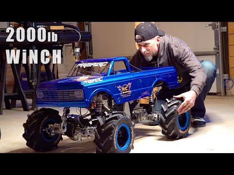 INSTALLED a 2000lb Winch - MONSTER CHEVY Primal RC Electric Trail Truck Conversion | RC ADVENTURES