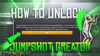 NBA 2K20 HOW TO UNLOCK JUMPSHOT CREATOR SUPER FAST!