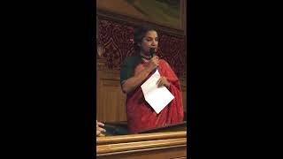 Indian Actor Shabana Azmi speaking at the British Parliament on International Women's Day