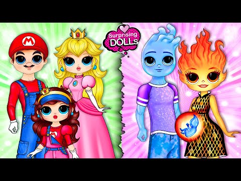 Elemental Ember, Princess Peach, Wednesday, Enid, M3GAN become Parents - DIY Arts & Paper Crafts