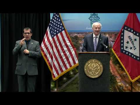 Governor Asa Hutchinson visits Hot Springs to give Covid-19 press conference June 16, 2020