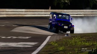【GT7】ランクルでドリフトレース