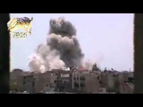 رصد قصف حي جوبر الدمشقي بالطيران الحربي من قبل قوات النظام