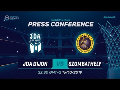 JDA Dijon v Falco Szombathely - Press Conference - Basketball Champions League 2019-20