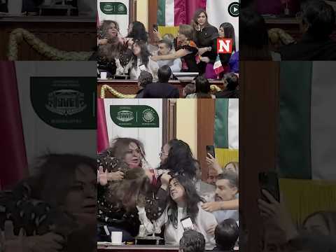 Brawl Breaks Out As Mexico City Lawmakers Fight On Congress Floor